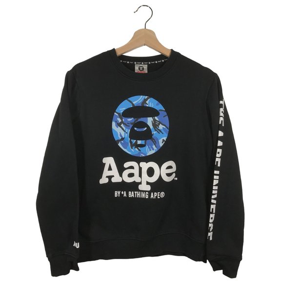 Aape Ape head logo crewneck black - Picture 1 of 5